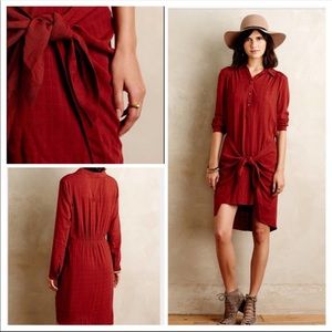 Anthropologie Maeve Bloomsbury tie dress